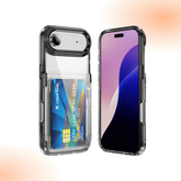 Clear iPhone Case with Card Holder, Kickstand and Slim Wallet Cover