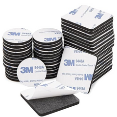 50Pcs Heavy Duty Double Sided Foam Tape Strong Pad Mounting Adhesive Tape,Black