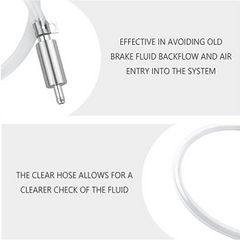 Car Brake Bleeder Hose with One Way Check Valve,Durable Brake Fluid Bleeder Hose