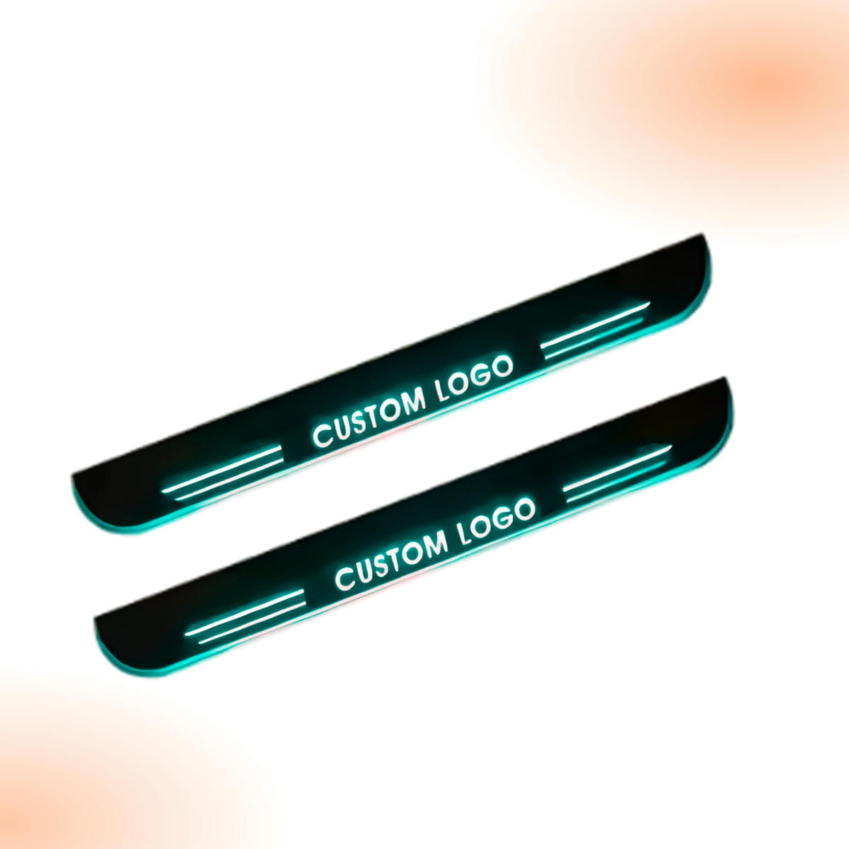 Personalized LED Car Door Welcome Lights  and Wireless 2-Piece Pedal Set