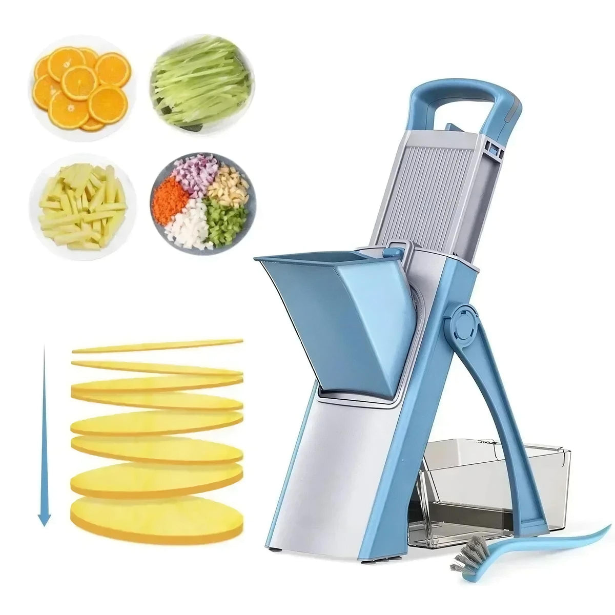 Store forte Multi-Functional Vegetable Cutter and Safe Adjustable Mandoline Slicer