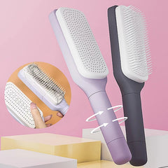 One-Click Self-Cleaning Hairbrush | 3D Air Cushion Massage Brush
