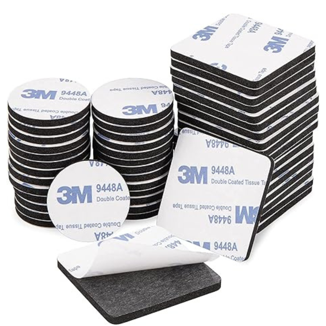 50Pcs Heavy Duty Double Sided Foam Tape Strong Pad Mounting Adhesive Tape,Black