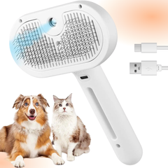 3-in-1 Pet Steam Brush for Cats & Dogs