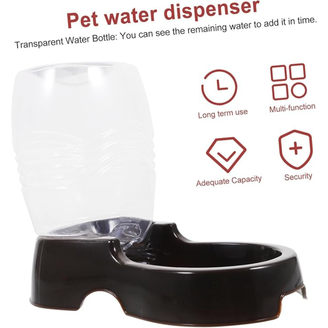 Pet Dog Cat Waterer Automatic Dispenser, Dog Cat Drink Water Gravity Large Bowl