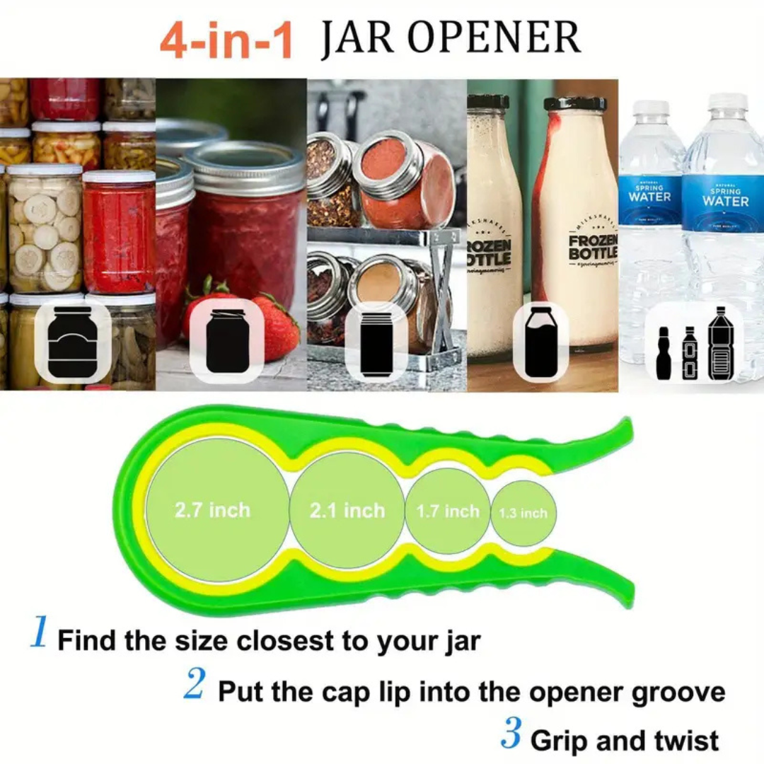 Multifunctional 4-in-1 Jar Opener, Jar Gripper, Lid Opener, Can, jar Opener,1 PC