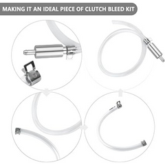 Car Brake Bleeder Hose with One Way Check Valve,Durable Brake Fluid Bleeder Hose