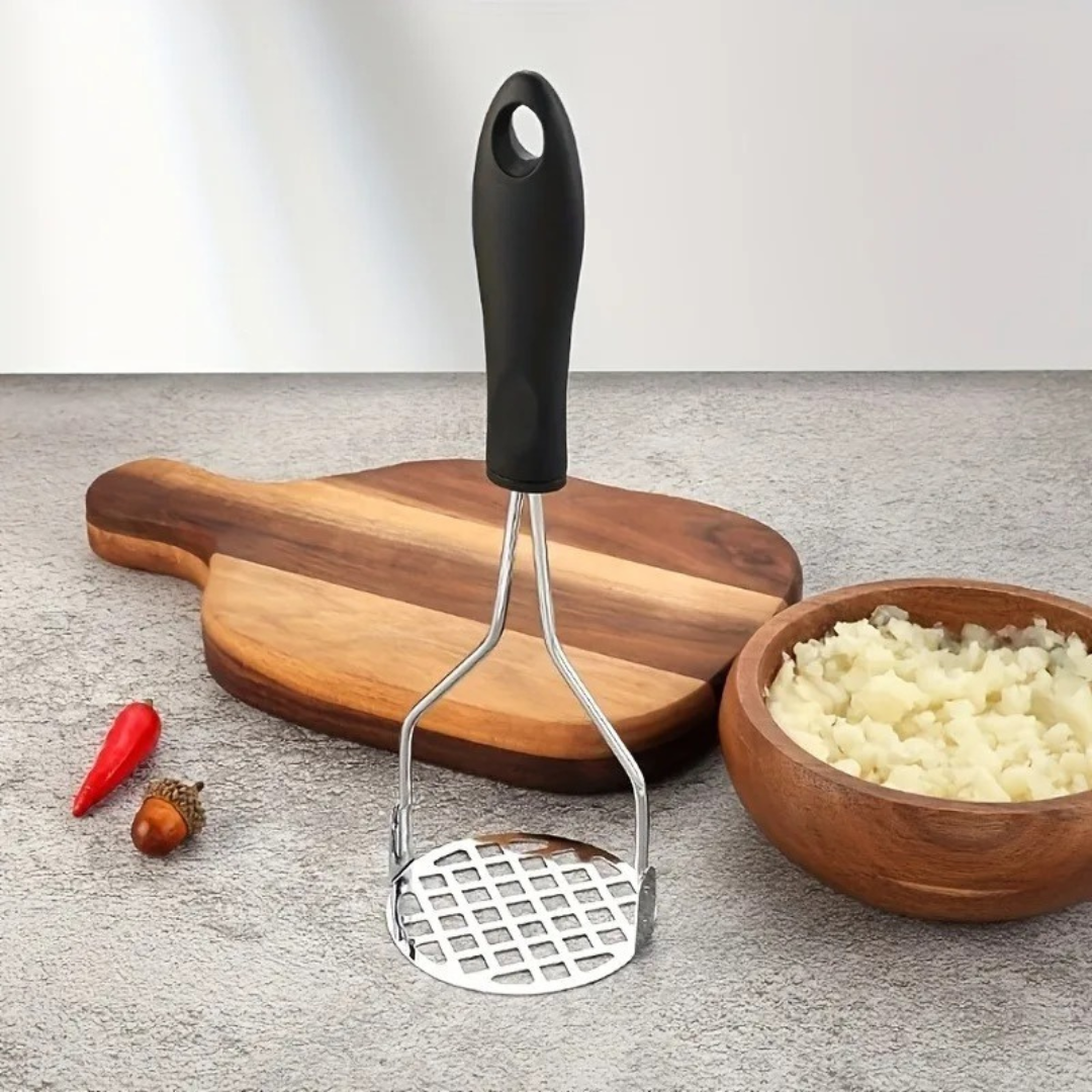 Potato Mash Vegetable Masher Kitchen Gadget Hand Tool 10" Stainless Steel Metal