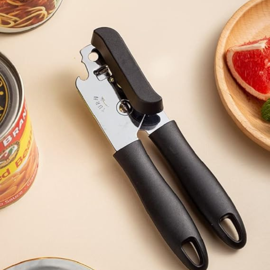 Heavy Duty Can Opener Smooth Edge Manual Stainless Steel Handy Easy Turn Knob