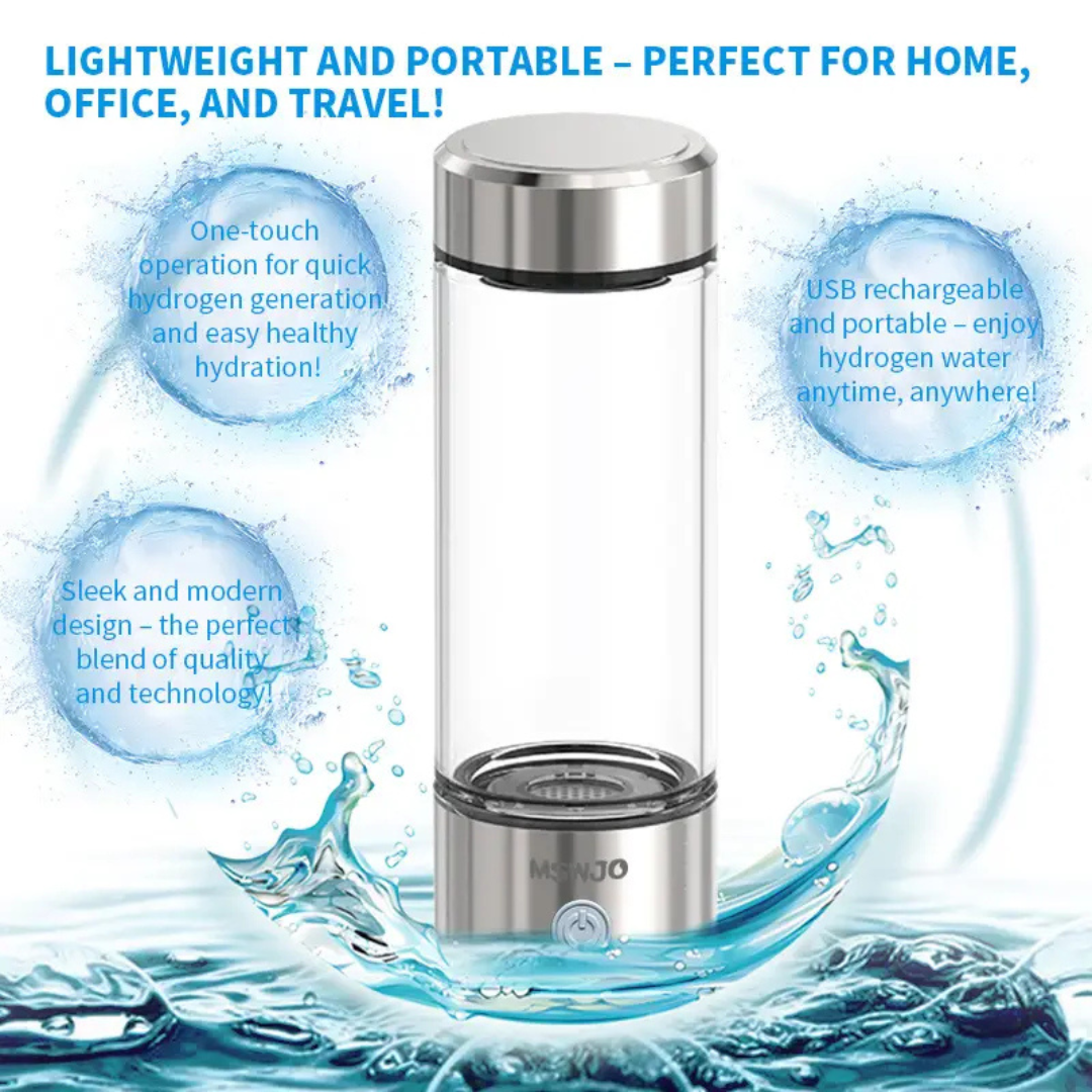 Hydrogen Rich Alkaline Water Ionizer Generator Bottle Cup Portable Mug 420ml USB