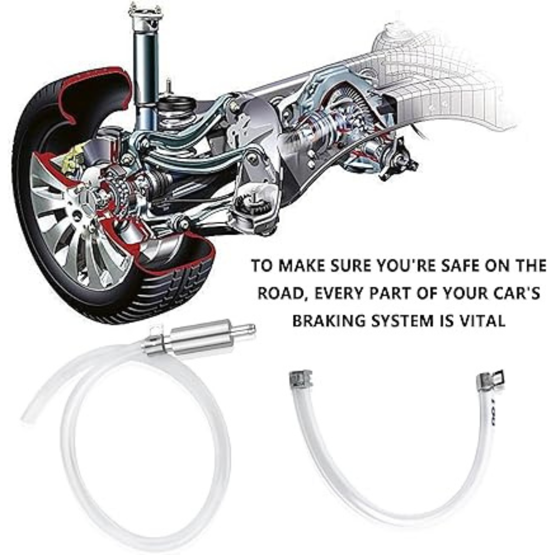 Car Brake Bleeder Hose with One Way Check Valve,Durable Brake Fluid Bleeder Hose