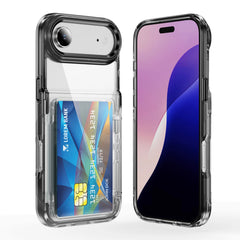 Clear iPhone Case with Card Holder,  Kickstand and Slim Wallet Cover