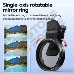 52mm Clip-On CPL Phone Lens Filter