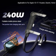 2-in-1 Charging Cable Stand invisible metal stand
