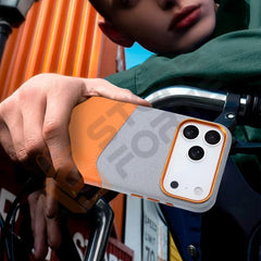 Magnetic Leather & Fabric iPhone Case with Card Slot