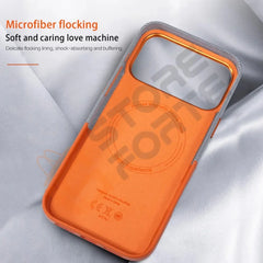 Magnetic Leather & Fabric iPhone Case with Card Slot