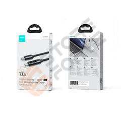 USB-C to USB-C 100W Fast Charging Cable with LED Display
