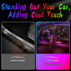 Personalized LED Car Door Welcome Lights  and Wireless 2-Piece Pedal Set