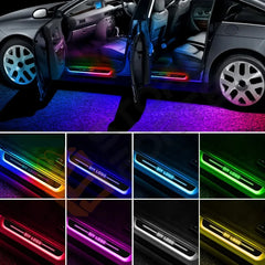 Personalized LED Car Door Welcome Lights  and Wireless 2-Piece Pedal Set