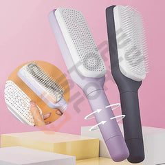 One-Click Self-Cleaning Hairbrush | 3D Air Cushion Massage Brush