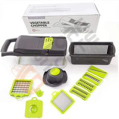 12-in-1 Vegetable Chopper & Slicer with Basket