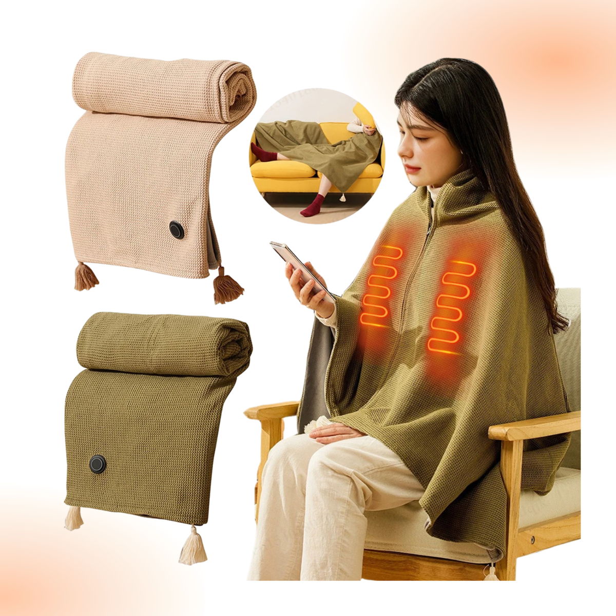 Wearable USB Heated Blanket